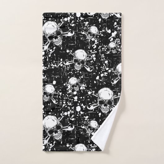 nahtloser Schädeluntergrund Badhandtuch Set (Handtuch)