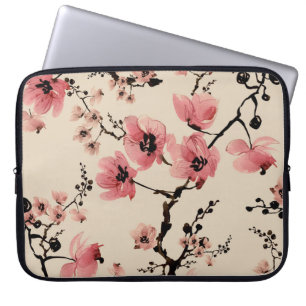 Nahtloser schöner Druck von Aquarellblumen. St Laptopschutzhülle