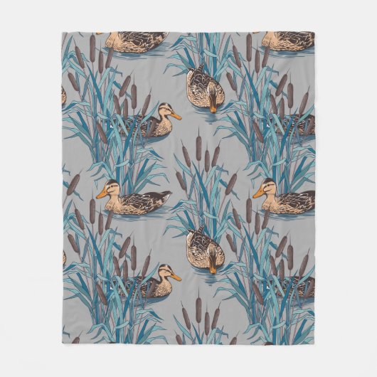 nahtloser Schwarzer Baum mit farbigen Blume Fleecedecke (Vorderseite)