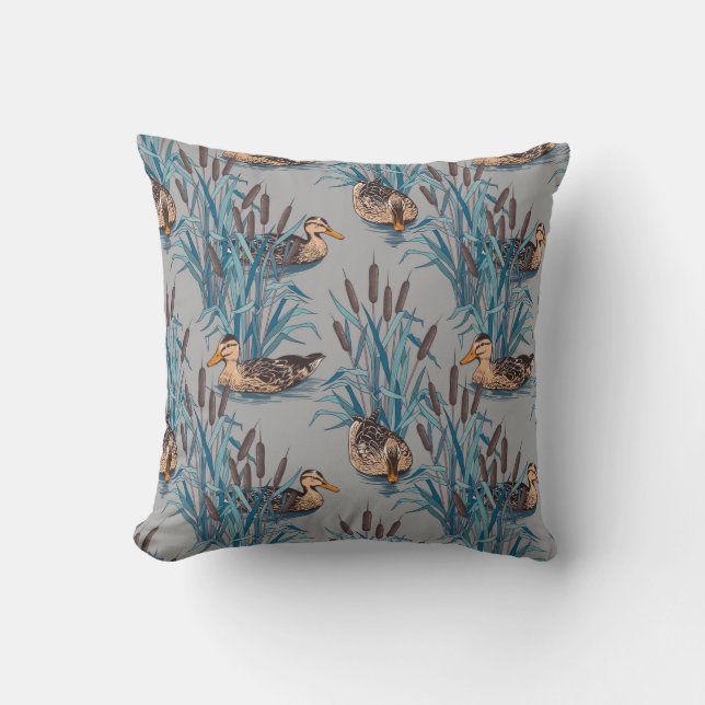 nahtloser Schwarzer Baum mit farbigen Blume Kissen (Vorderseite)