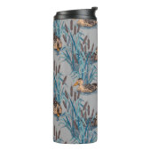 nahtloser Schwarzer Baum mit farbigen Blume Thermosbecher (Nach links gedreht)