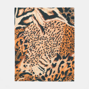 Nahtloser Tiger, Leopard und Jaguar. Nahtloser Tex Fleecedecke