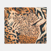 Nahtloser Tiger, Leopard und Jaguar. Nahtloser Tex Fleecedecke (Vorderseite (Horizontal))