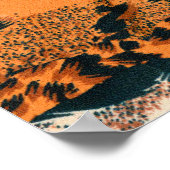 Nahtloser Tiger, Leopard und Jaguar. Nahtloser Tex Poster (Ecke)