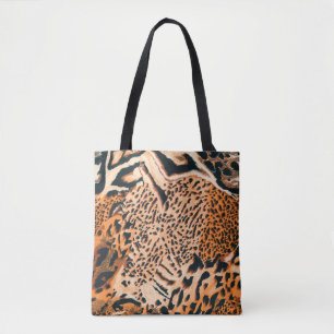 Nahtloser Tiger, Leopard und Jaguar. Nahtloser Tex Tasche
