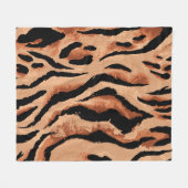 Nahtloser Tiger, Leopardenmuster Fleecedecke (Vorderseite (Horizontal))