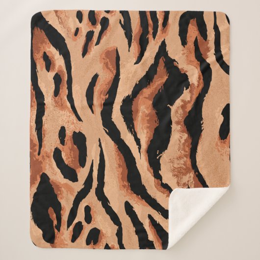 Nahtloser Tiger, Leopardenmuster Sherpadecke (Vorderseite)