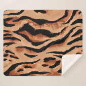 Nahtloser Tiger, Leopardenmuster Sherpadecke (Vorderseite (Horizontal))