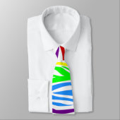 Nahtloser Tiger-Regenbogen-Tierdruck Krawatte (Gebunden)