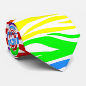 Nahtloser Tiger-Regenbogen-Tierdruck Krawatte (Gerollt)