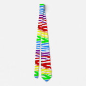 Nahtloser Tiger-Regenbogen-Tierdruck Krawatte (Rückseite)