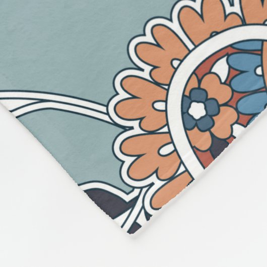 Nahtloser, trendiger Hintergrund mit Pisley in Ind Fleecedecke (Ecke)