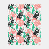 Nahtloser tropischer Dschungel abstrakte moderne B Fleecedecke (Vorderseite)