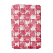 Nahtloser Valentinstag rote Herzen gecheckt karier Badematte (Vorderseite Vertikal)