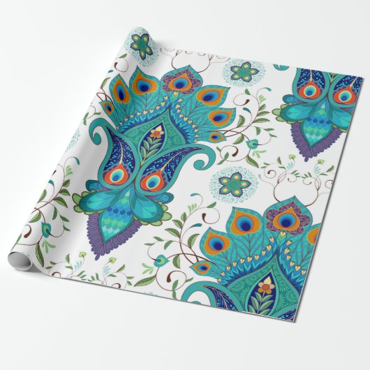 Nahtloser Vintager Hintergrund mit orientalischem  Geschenkpapier (Ungerollt)