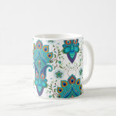Nahtloser Vintager Hintergrund mit orientalischem Kaffeetasse (VorderseiteRechts)