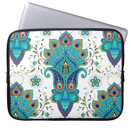 Nahtloser Vintager Hintergrund mit orientalischem  Laptopschutzhülle (Vorderseite)