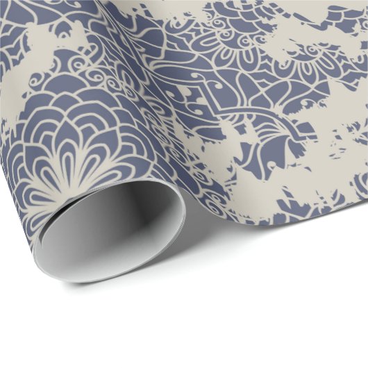 Nahtloser Vintager Teppich mit Abriebwirkung. Geschenkpapier (Rolleneckpunkt)