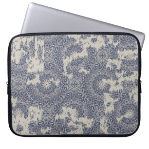 Nahtloser Vintager Teppich mit Abriebwirkung. Laptopschutzhülle