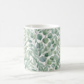 Nahtloser Wasserfarb-Eukalyptusblätter-Mug-Wrap Kaffeetasse (Mittel)