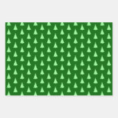 Nahtloser Weihnachtsbaum auf Grün Geschenkpapier Set (Vorderseite 3)