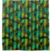 Nahtloser Winter Weihnachts-grüne Pinienbäume tr Duschvorhang (Vorderseite)