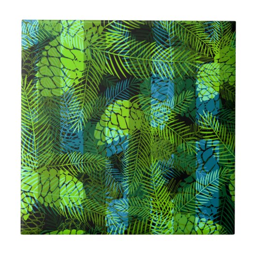 Nahtloser Winter Weihnachts-grüne Pinienbäume tr Fliese (Vorderseite)