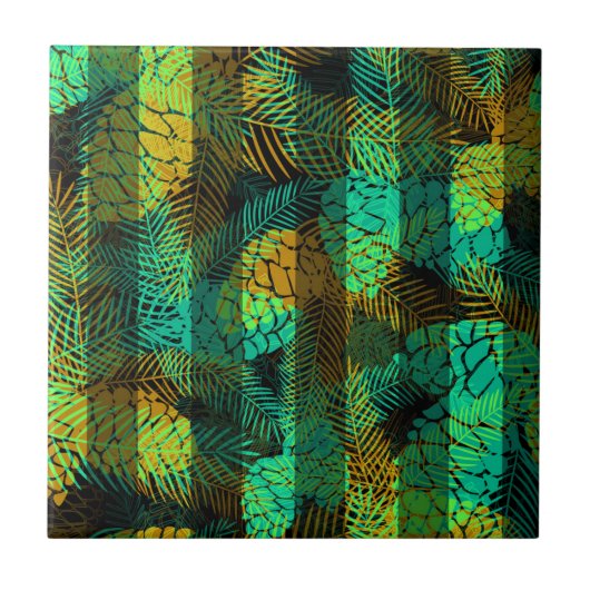 Nahtloser Winter Weihnachts-grüne Pinienbäume tr Fliese (Vorderseite)