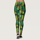 Nahtloser Winter Weihnachts-grüne Pinienbäume tr Leggings (Rückseite)