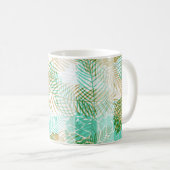 Nahtloser Winter Weihnachtsgrün-beige Kiefernfüße Kaffeetasse (VorderseiteRechts)