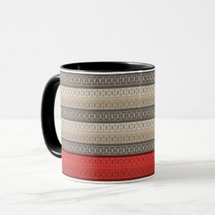 Nahtloses abstrakt ornamentales Dekor Retro-Vintag Tasse