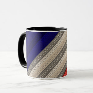 Nahtloses abstrakt ornamentales Dekor Retro-Vintag Tasse