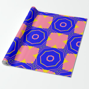 Nahtloses abstraktes geometrisches Blumenmusterabs Geschenkpapier