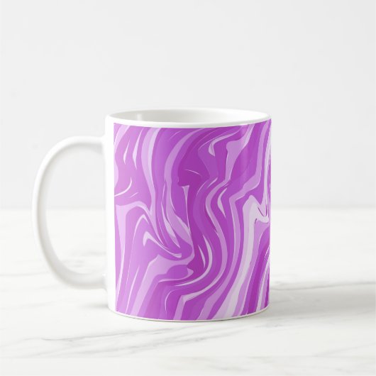 Nahtloses Abstraktes Marmorrosa Muster Kaffeetasse (Links)