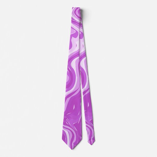 Nahtloses Abstraktes Marmorrosa Muster Krawatte (Vorderseite)