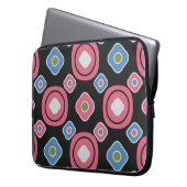 Nahtloses abstraktes Muster mit dem ovalen g Laptopschutzhülle (Vorderseite Links)