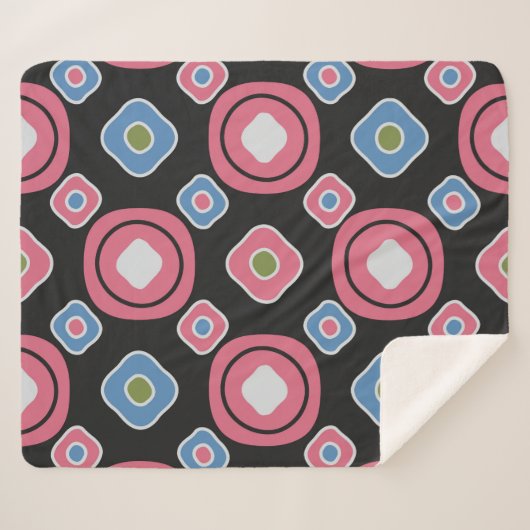 Nahtloses abstraktes Muster mit dem ovalen g Sherpadecke (Vorderseite (Horizontal))