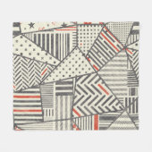 Nahtloses abstraktes Patchwork in Retrofarben. End Fleecedecke (Vorderseite (Horizontal))