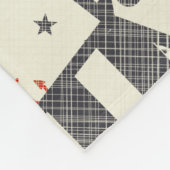 Nahtloses abstraktes Patchwork in Retrofarben. End Fleecedecke (Ecke)