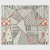 Nahtloses abstraktes Patchwork in Retrofarben. End Geschenkpapier (Flach)