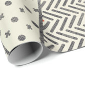 Nahtloses abstraktes Patchwork in Retrofarben. End Geschenkpapier (Rolleneckpunkt)