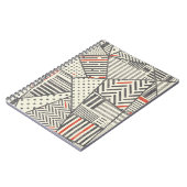 Nahtloses abstraktes Patchwork in Retrofarben. End Notizblock (Linke Seite)