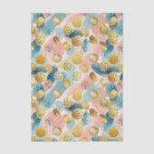 Nahtloses Abstraktes Pinselstrich- und Goldformmus Seidenpapier (Vorderseite)