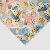 Nahtloses Abstraktes Pinselstrich- und Goldformmus Seidenpapier (Ausschnitt)