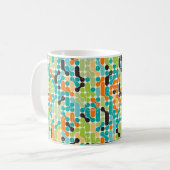 Nahtloses abstraktes Retrogeometrie Kaffeetasse (Vorderseite Links)