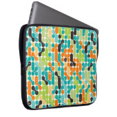 Nahtloses abstraktes Retrogeometrie Laptopschutzhülle (Vorne Rechts)