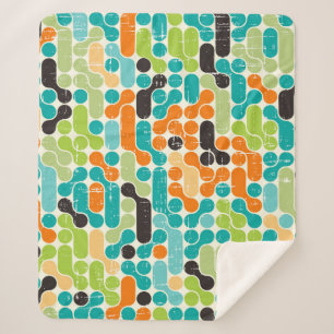 Nahtloses abstraktes Retrogeometrie Sherpadecke
