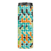 Nahtloses abstraktes Retrogeometrie Thermosbecher (Rückseite)