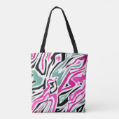 Nahtloses abstraktes Zeballeder, modern schwarz Tasche (Rückseite)