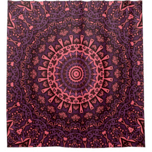 Nahtloses abstraktes Ziermosaik Kaleidoskop p Duschvorhang